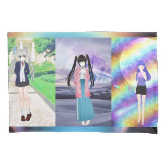 Anime Style Characters Pillow Case Kissenbezug