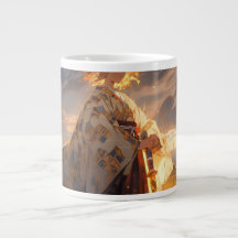 Anime-Style 'Golden Warrior' Künstler-Mug