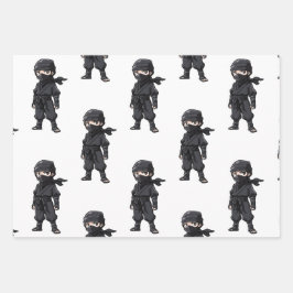 Anime Style Ninja Warrior Boys Birthday Party Geschenkpapier Set