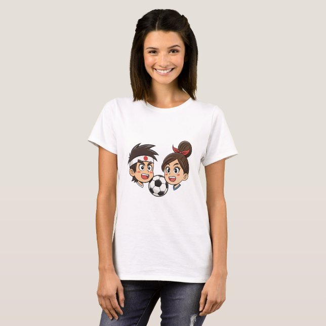 Anime Style soccer Couple T-Shirt (Vorne ganz)