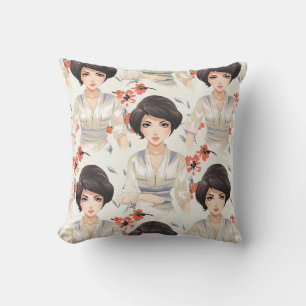 Anime Style Woman Kissen