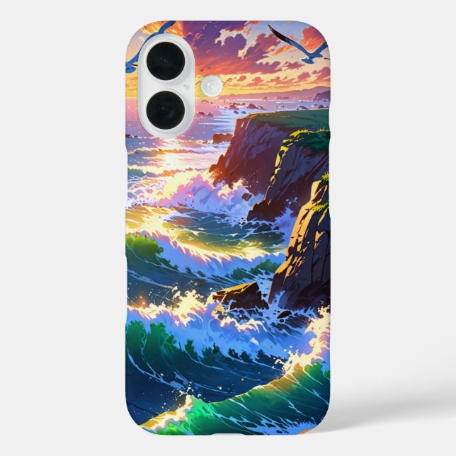 Anime Summer Seaside Sunset Case-Mate iPhone Hülle (Rückseite)