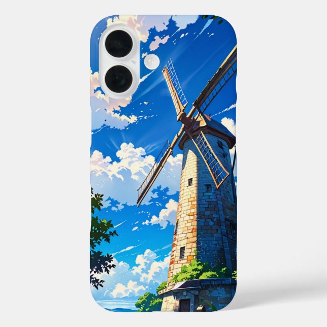 Anime Summer Windmill Landschaft Case-Mate iPhone Hülle (Rückseite)