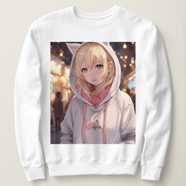 Anime-Süsse im Wonderland-T - Shirt (Design vorne)