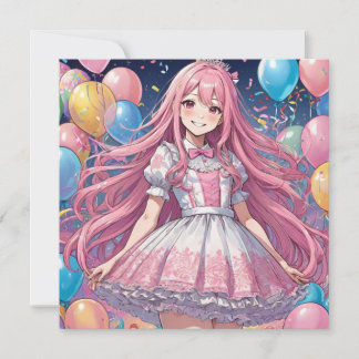 Anime sweet 16 birthday Personalize Invitation Einladung