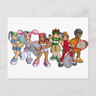 Anime Tennis Characters Postkarte
