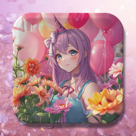 Anime Themed Birthday Girl Pappteller