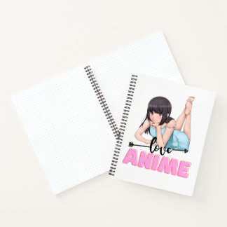 Anime-Themed Spiral-Notebook Notizbuch