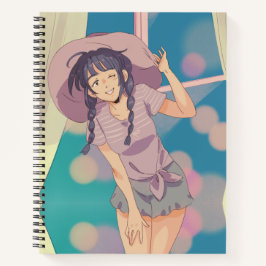 Anime-Themed Spiral-Notebook Notizbuch