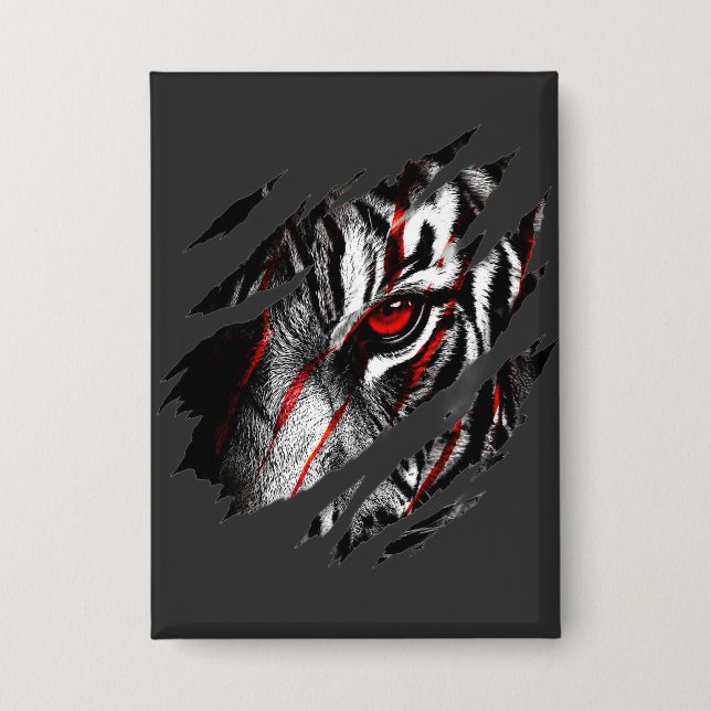 Anime-Tigeraugen durch Kratzer Button (Vorderseite)