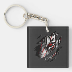 Anime-Tigeraugen durch Kratzer Schlüsselanhänger