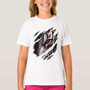 Anime-Tigeraugen durch Kratzer T-Shirt