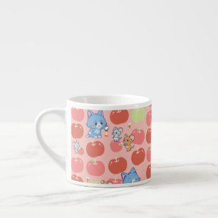 Anime Tom, Jerry und Tuffy Apple Pattern Espressotasse