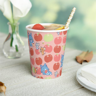 Anime Tom, Jerry und Tuffy Apple Pattern Pappbecher
