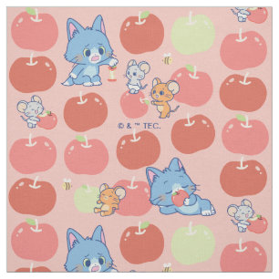 Anime Tom, Jerry und Tuffy Apple Pattern Stoff