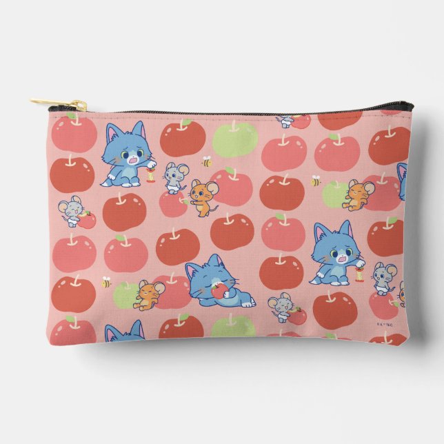 Anime Tom, Jerry und Tuffy Apple Pattern Zubehörtasche (Vorderseite)