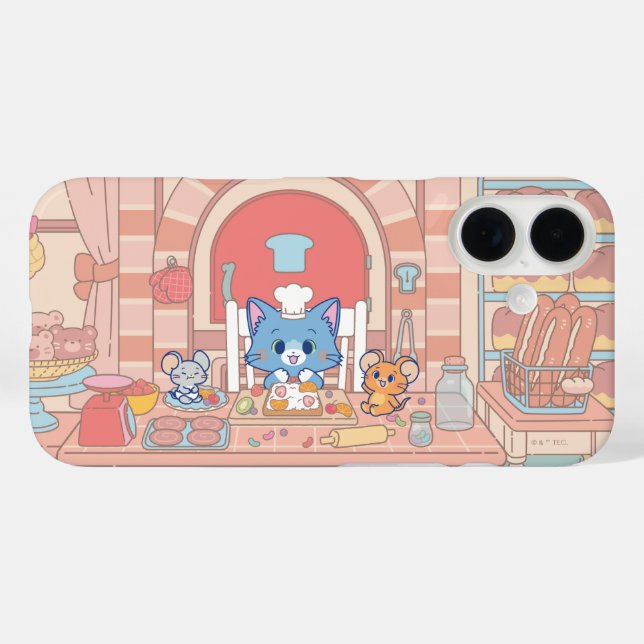Anime Tom, Jerry und Tuffy Bakery Case-Mate iPhone Hülle (Rückseite (Horizontal))