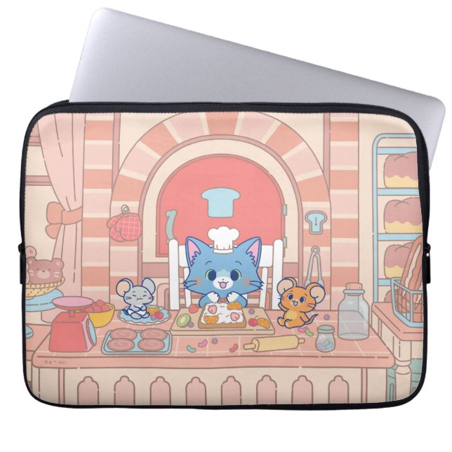 Anime Tom, Jerry und Tuffy Bakery Laptopschutzhülle (Vorderseite)