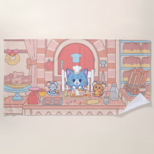 Anime Tom, Jerry und Tuffy Bakery Strandtuch