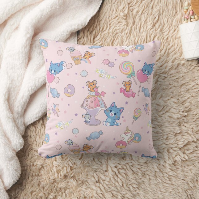 Anime Tom, Jerry und Tuffy Candyland Pattern Kissen (Decke)