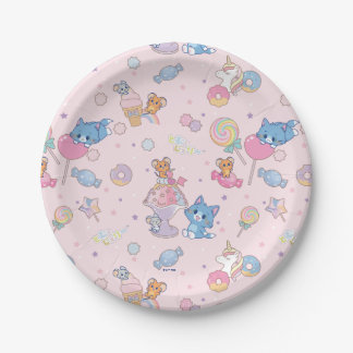 Anime Tom, Jerry und Tuffy Candyland Pattern Pappteller