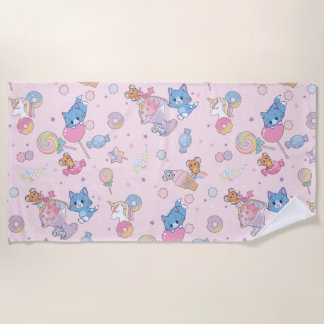 Anime Tom, Jerry und Tuffy Candyland Pattern Strandtuch