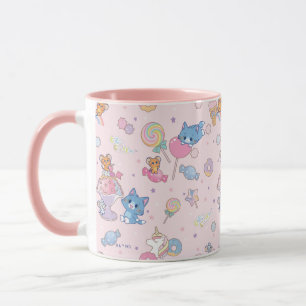 Anime Tom, Jerry und Tuffy Candyland Pattern Tasse