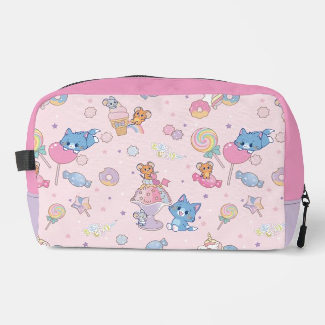 Anime Tom, Jerry und Tuffy Candyland Pattern Waschbeutel (Vorderseite)