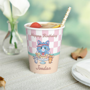 Anime Tom, Jerry und Tuffy Dessert Parlor Pappbecher