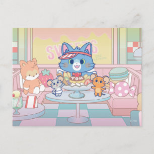 Anime Tom, Jerry und Tuffy Dessert Parlor Postkarte