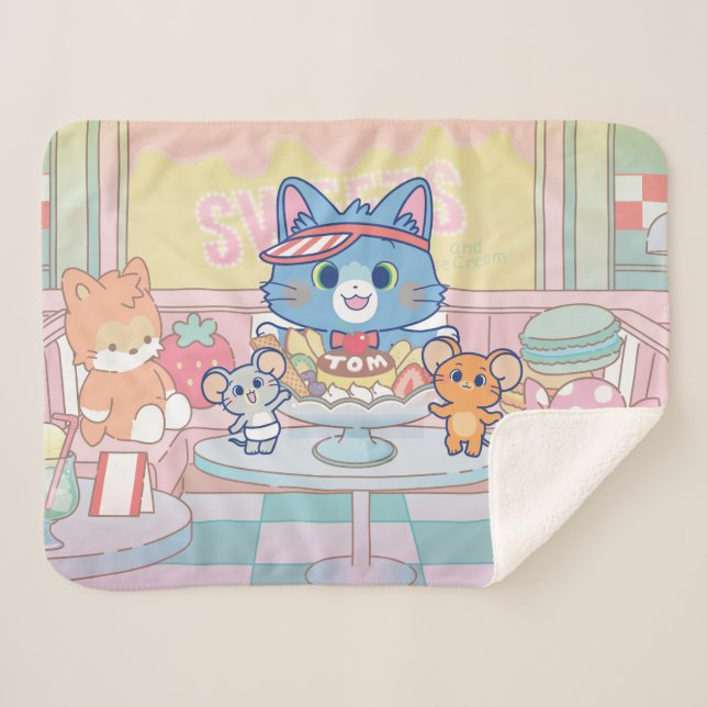 Anime Tom, Jerry und Tuffy Dessert Parlor Sherpadecke (Vorderseite (Horizontal))