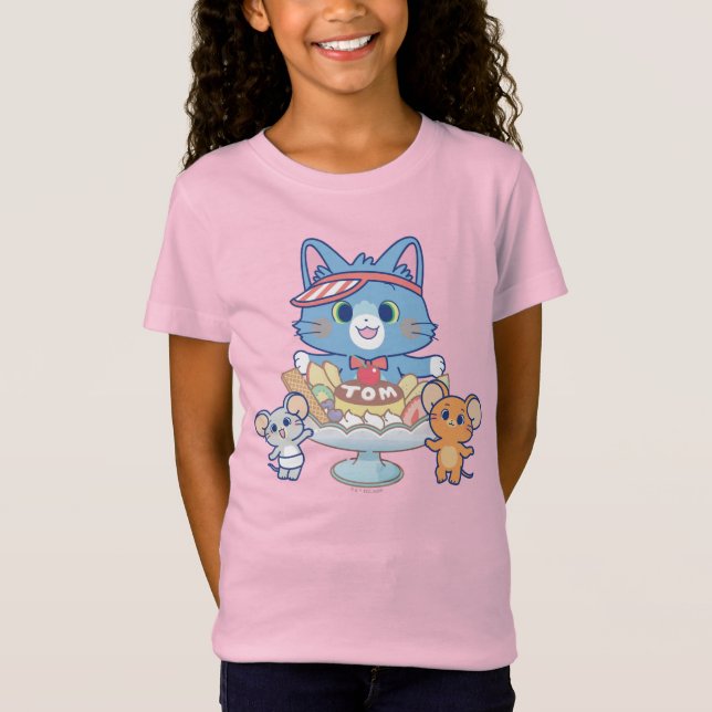 Anime Tom, Jerry und Tuffy Dessert Parlor T-Shirt (Vorderseite)