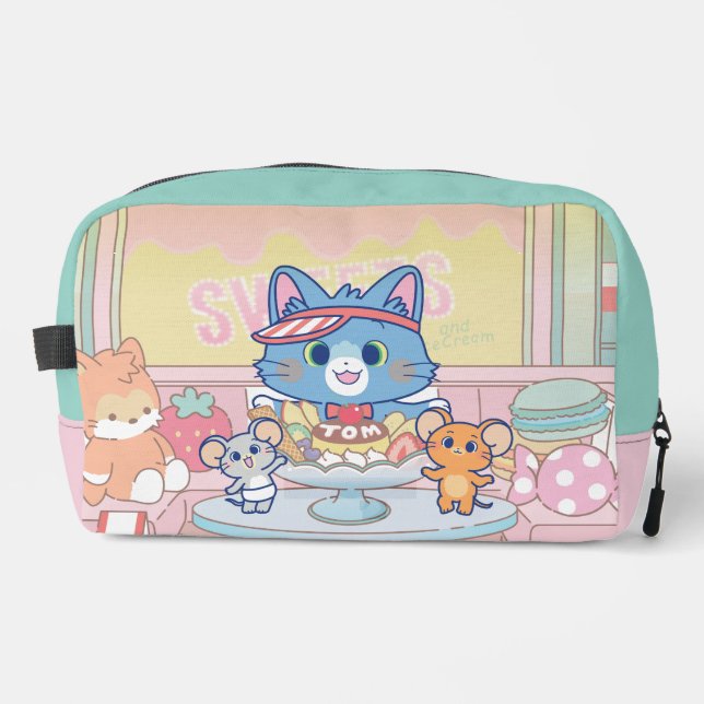 Anime Tom, Jerry und Tuffy Dessert Parlor Waschbeutel (Vorderseite)
