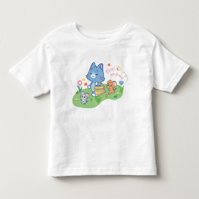 Anime Tom, Jerry und Tuffy Picnic Kleinkind T-shirt (Vorderseite)