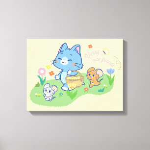 Anime Tom, Jerry und Tuffy Picnic Leinwanddruck