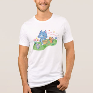 Anime Tom, Jerry und Tuffy Picnic Tri-Blend Shirt