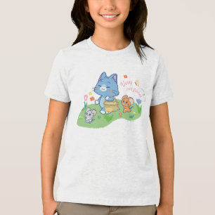Anime Tom, Jerry und Tuffy Picnic Tri-Blend Shirt