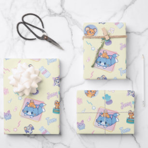 Anime Tom, Jerry und Tuffy Playtime Pattern Geschenkpapier Set
