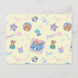 Anime Tom, Jerry und Tuffy Playtime Pattern Postkarte