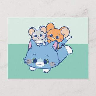Anime Tom, Jerry und Tuffy Postkarte