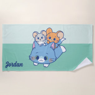 Anime Tom, Jerry und Tuffy Strandtuch