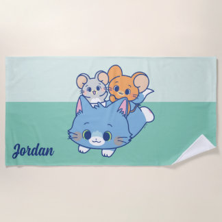 Anime Tom, Jerry und Tuffy Strandtuch