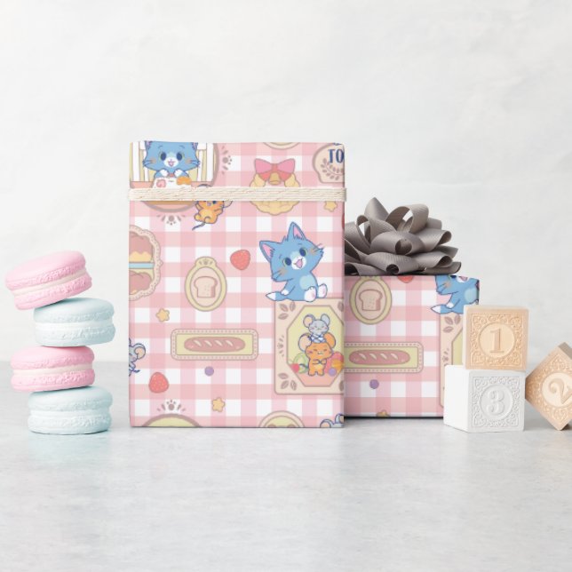Anime Tom und Jerry Bakery Pattern Geschenkpapier (Babyparty)