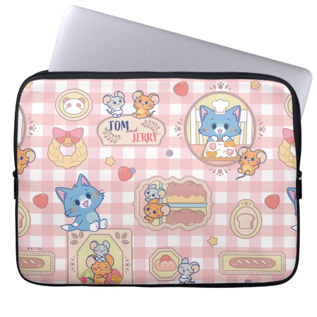 Anime Tom und Jerry Bakery Pattern Laptopschutzhülle (Vorderseite)