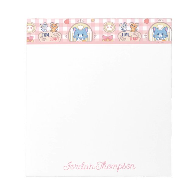 Anime Tom und Jerry Bakery Pattern Notizblock (Vorderseite)