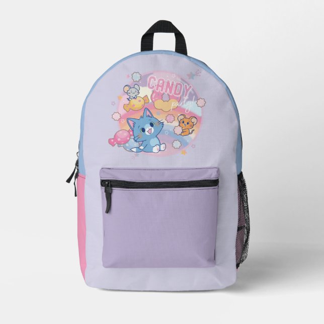 Anime Tom und Jerry Candy Party Bedruckter Rucksack (Vorderseite)
