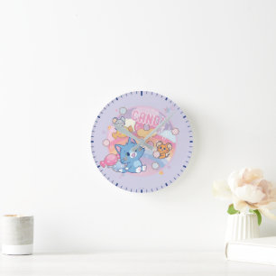 Anime Tom und Jerry Candy Party Runde Wanduhr