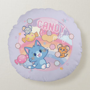 Anime Tom und Jerry Candy Party Rundes Kissen