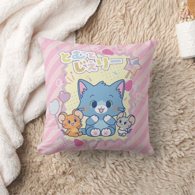 Anime Tom und Jerry Strawberry Fun Kissen (Decke)