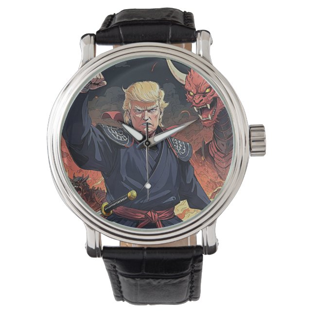 Anime Trump - Fist erhoben Armbanduhr (Vorderseite)